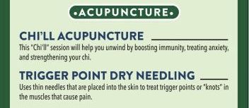 acupuncture menu